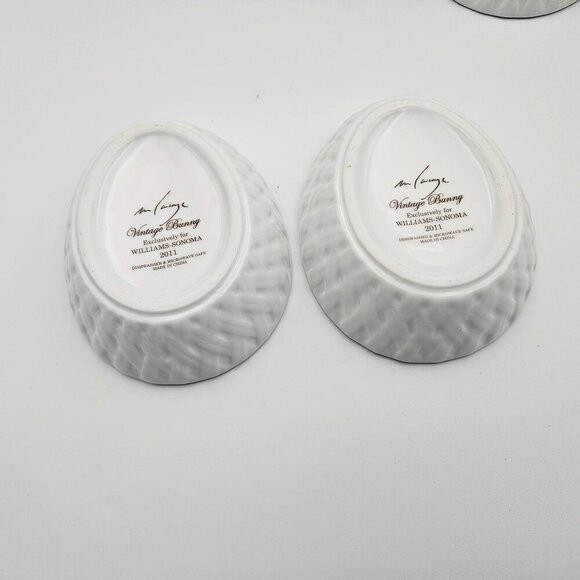Williams Sonoma Vintage Bunny Ramekins Bowls Easter Egg Spring Set of 4 - Picture 8 of 8